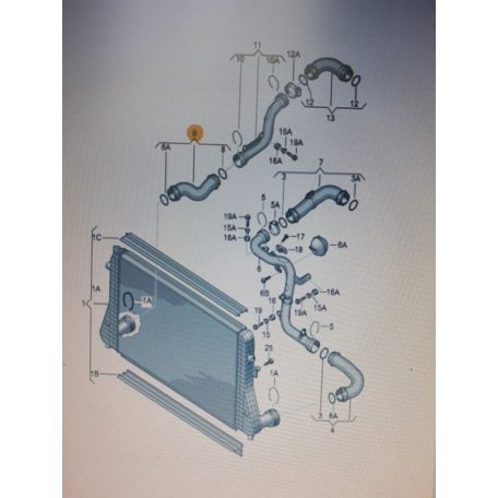 Skoda Octavia -Superb 1,9 Pdtdi turbócső/intercooler cső/