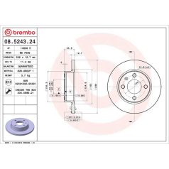 Skoda Favorit-Felícia féktárcsa Brembo